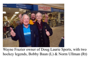 Gordie Howe , Johnny Bower Autographed Framed Print Donated Doug Laurie Sports - LOT #22 SERIES 3