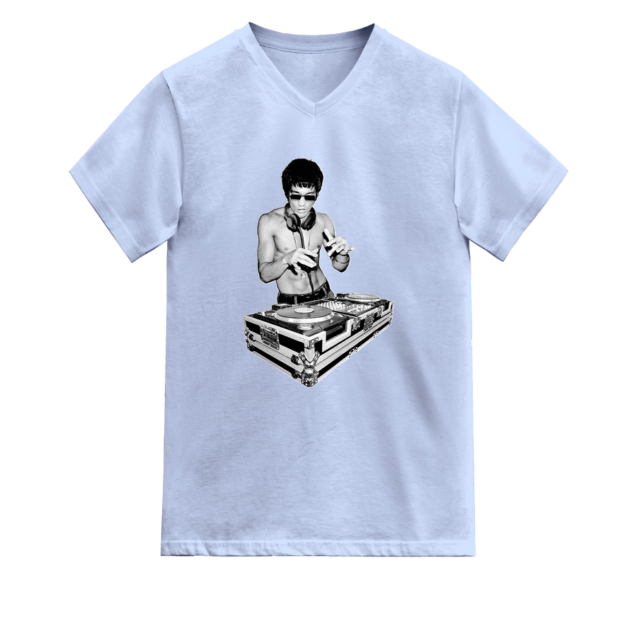 Bruce Lee on Turntables Graphic T-Shirt