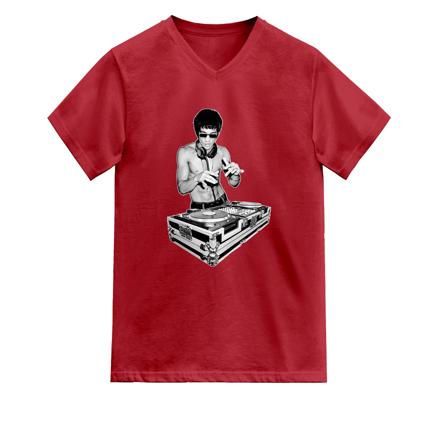 Bruce Lee on Turntables Graphic T-Shirt