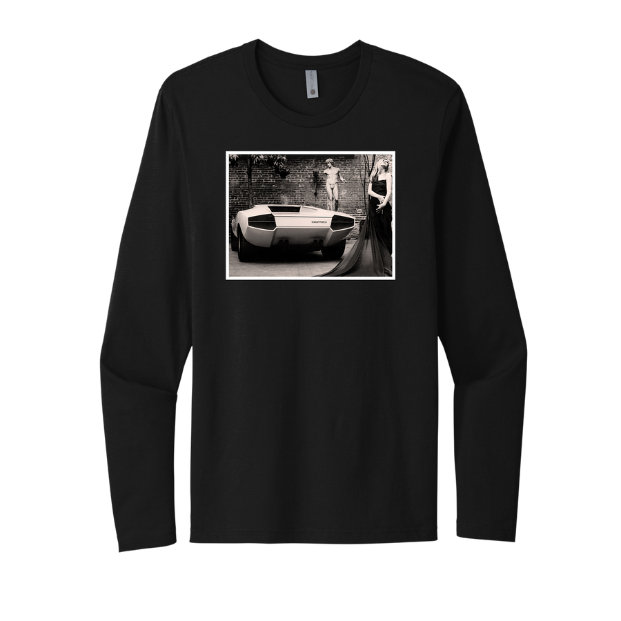 Black & White Lamborghini Countach T-Shirt