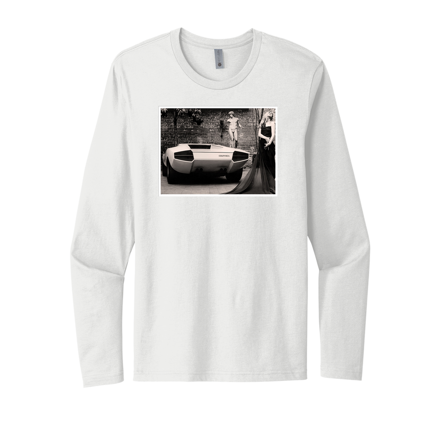 Black & White Lamborghini Countach T-Shirt