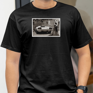 Black & White Lamborghini Countach T-Shirt