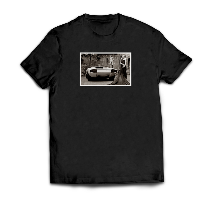 Black & White Lamborghini Countach T-Shirt