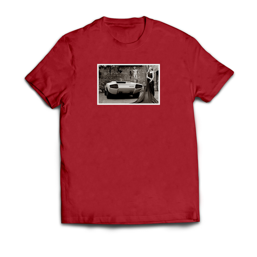 Black & White Lamborghini Countach T-Shirt