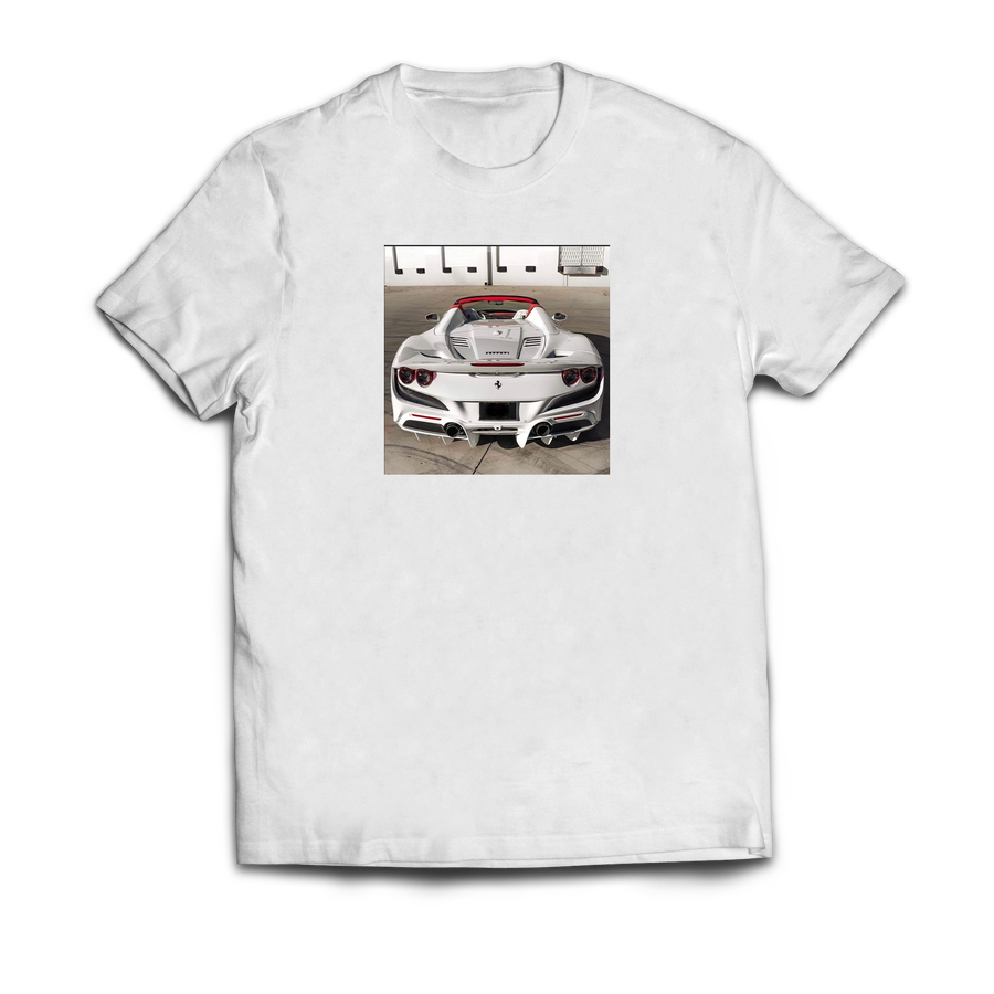 White Ferrari Graphic T-Shirt