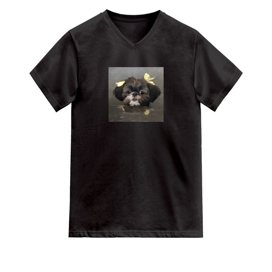 Shih Tzu Dog Loocking Up T-Shirt