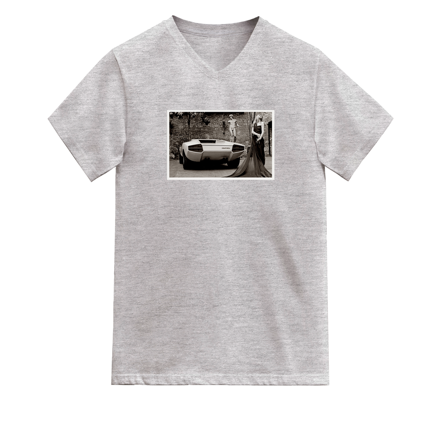 Black & White Lamborghini Countach T-Shirt