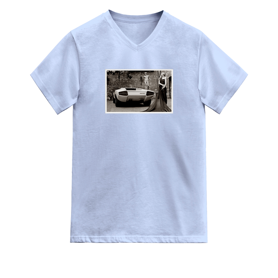 Black & White Lamborghini Countach T-Shirt