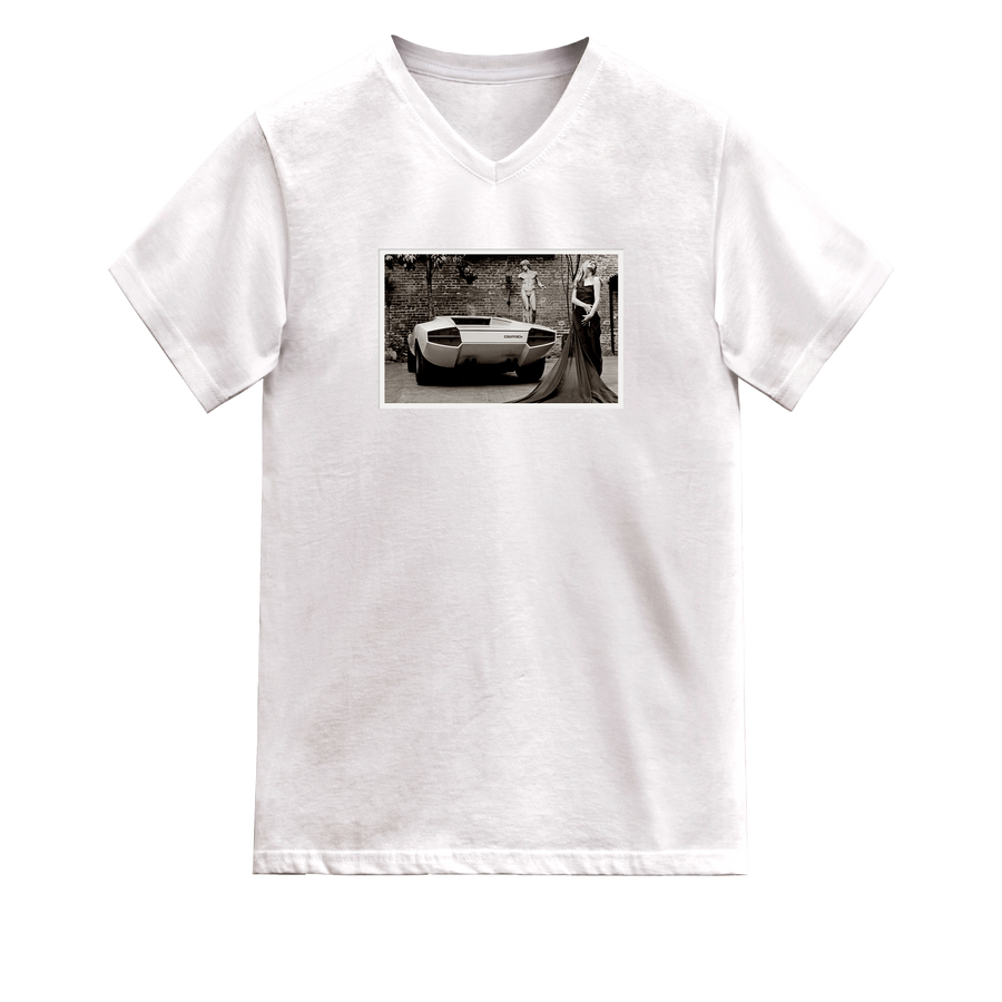 Black & White Lamborghini Countach T-Shirt