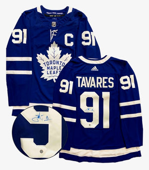 John Tavares Signed Toronto Maple Leafs Blue Adidas Pro Jersey with "C" Frameworth Donation - LOT #24 SERIES 3