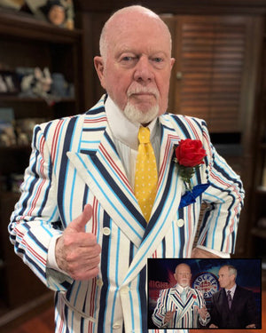 Don Cherry Worn Jacket, Shirt, Tie and Link Ensemble "Striped" - LOT #11 SERIES 3