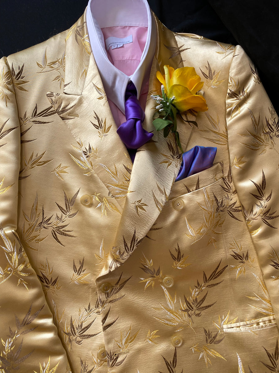 Don Cherry worn Sport Jacket, Shirt, Tie and Link Ensemble GOLD "WEED" JKT - LOT #9 SERIES 3
