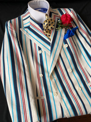 Don Cherry Worn Jacket, Shirt, Tie and Link Ensemble "Striped" - LOT #11 SERIES 3