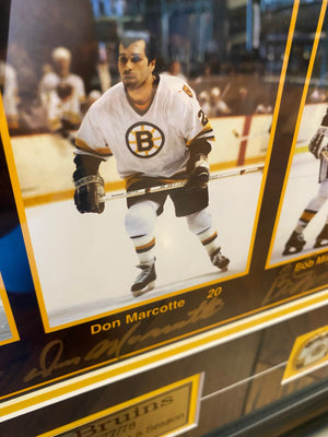 Bruins’ Record Setting 11- Goal Scorers Poster- Signed and Framed - LOT #1 SERIES 3