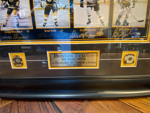 Bruins’ Record Setting 11- Goal Scorers Poster- Signed and Framed - LOT #1 SERIES 3