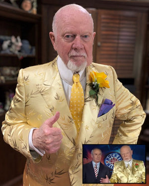 Don Cherry worn Sport Jacket, Shirt, Tie and Link Ensemble GOLD "WEED" JKT - LOT #9 SERIES 3