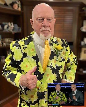 Don Cherry worn "Yellow Floral" Jacket,Shirt, Tie and Link Ensemble  - LOT #20 SERIES 3
